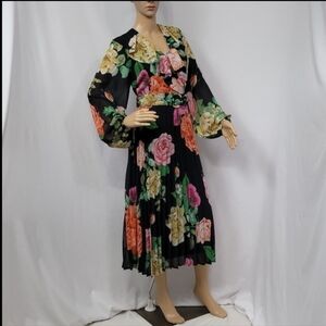 Jealous Tomato Black Multi Floral long Sleeve Dress